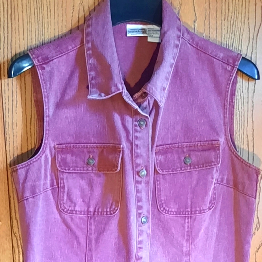 Vintage Newport News Jeanology Collection Purple Denium Dress - Picture 6 of 12